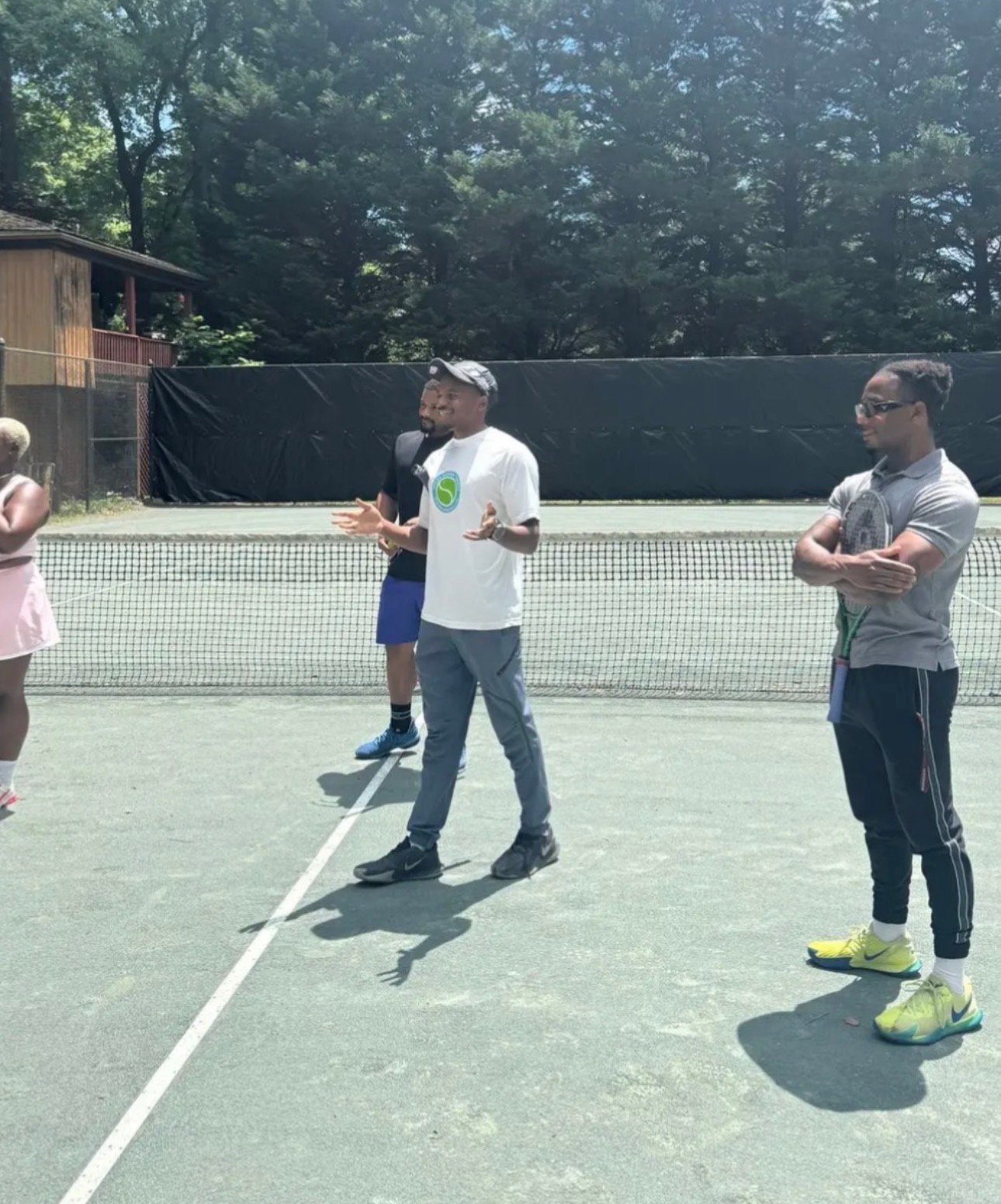 Miles Ahead mentors on the tennis court